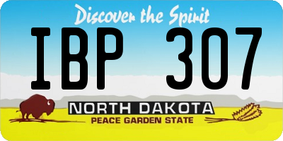ND license plate IBP307
