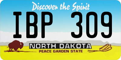 ND license plate IBP309