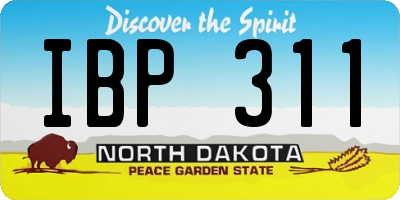ND license plate IBP311