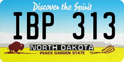 ND license plate IBP313