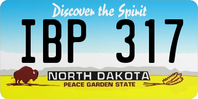 ND license plate IBP317