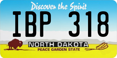 ND license plate IBP318