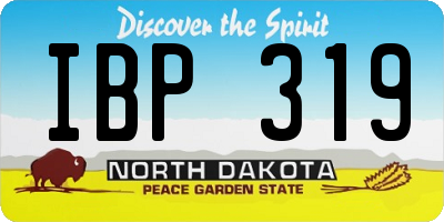 ND license plate IBP319