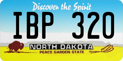 ND license plate IBP320
