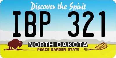 ND license plate IBP321