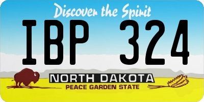 ND license plate IBP324