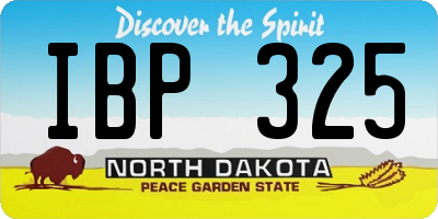 ND license plate IBP325