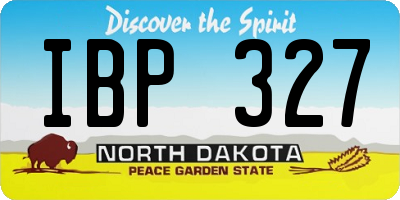 ND license plate IBP327