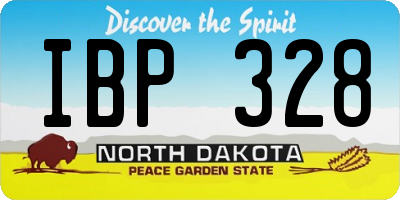 ND license plate IBP328