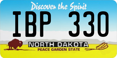 ND license plate IBP330