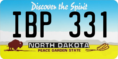ND license plate IBP331