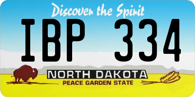 ND license plate IBP334