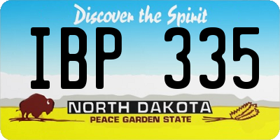 ND license plate IBP335