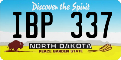 ND license plate IBP337