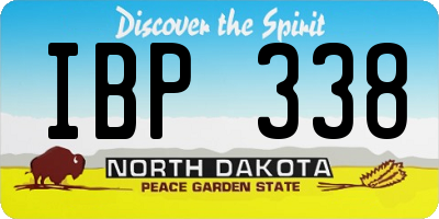 ND license plate IBP338