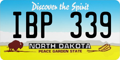 ND license plate IBP339