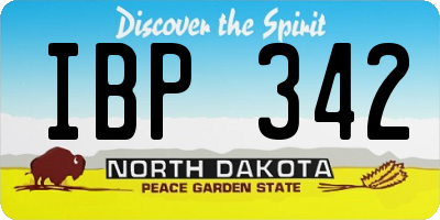 ND license plate IBP342