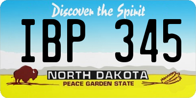 ND license plate IBP345