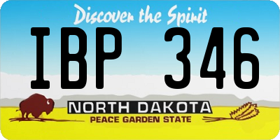 ND license plate IBP346