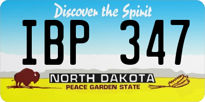 ND license plate IBP347