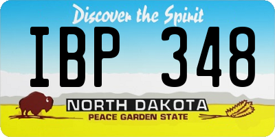 ND license plate IBP348