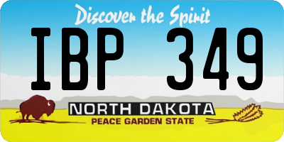 ND license plate IBP349
