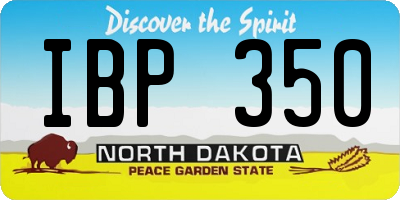 ND license plate IBP350