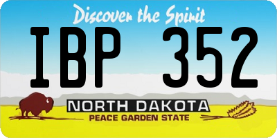 ND license plate IBP352
