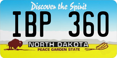 ND license plate IBP360