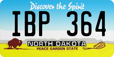 ND license plate IBP364