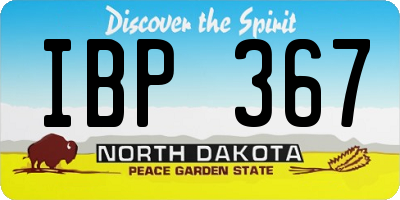 ND license plate IBP367