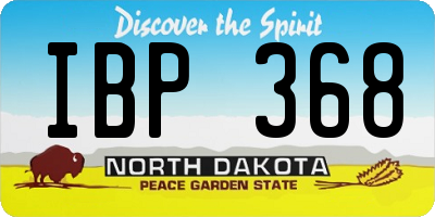 ND license plate IBP368