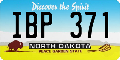ND license plate IBP371