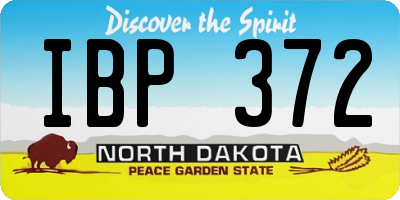 ND license plate IBP372