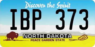 ND license plate IBP373