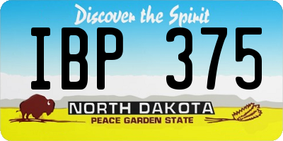 ND license plate IBP375