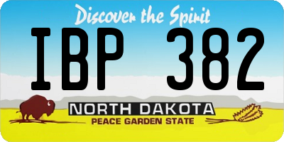 ND license plate IBP382