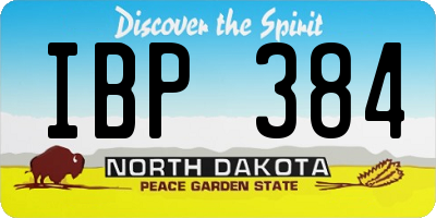 ND license plate IBP384
