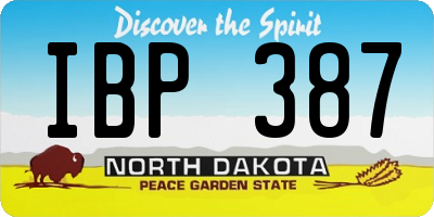 ND license plate IBP387