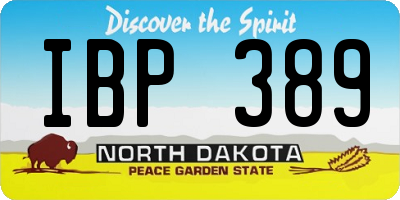 ND license plate IBP389