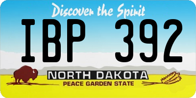 ND license plate IBP392