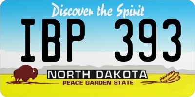 ND license plate IBP393