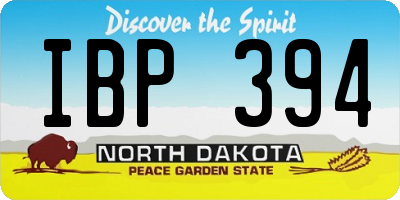 ND license plate IBP394