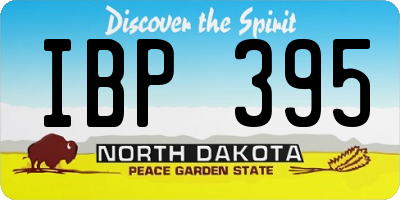 ND license plate IBP395