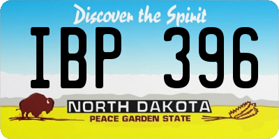 ND license plate IBP396