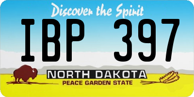 ND license plate IBP397