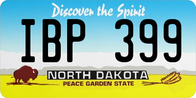ND license plate IBP399