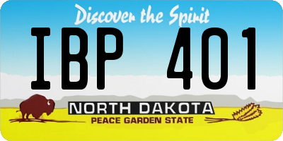 ND license plate IBP401