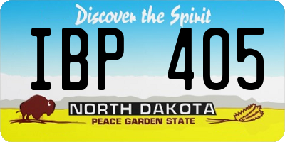 ND license plate IBP405
