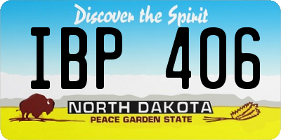 ND license plate IBP406